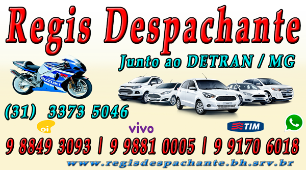 Regis Despachante Detran MG Belo Horizonte - 9 9170 6018 Regis Serviços Despachante Detran MG